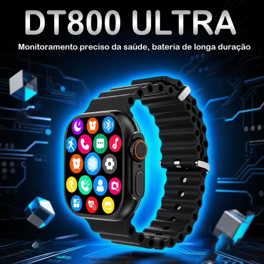 2026 DT800 Ultra 3 MAX Mais Recente Smartwatch Relógio Inteligente IWO Série 10 2.19Polegadas Sem