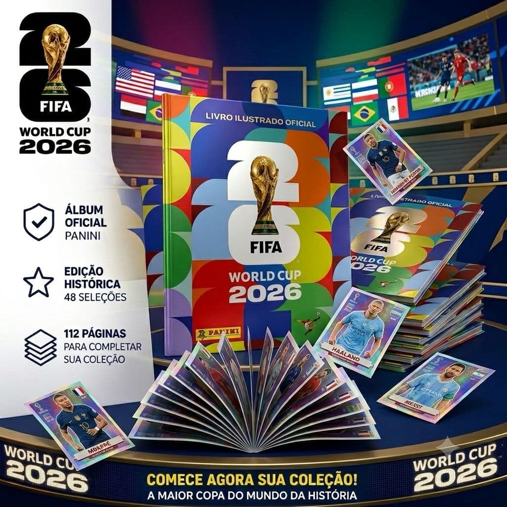 Álbum Oficial Copa Do Mundo FIFA 2026 Panini Brochura Original Licenciado Lacrado