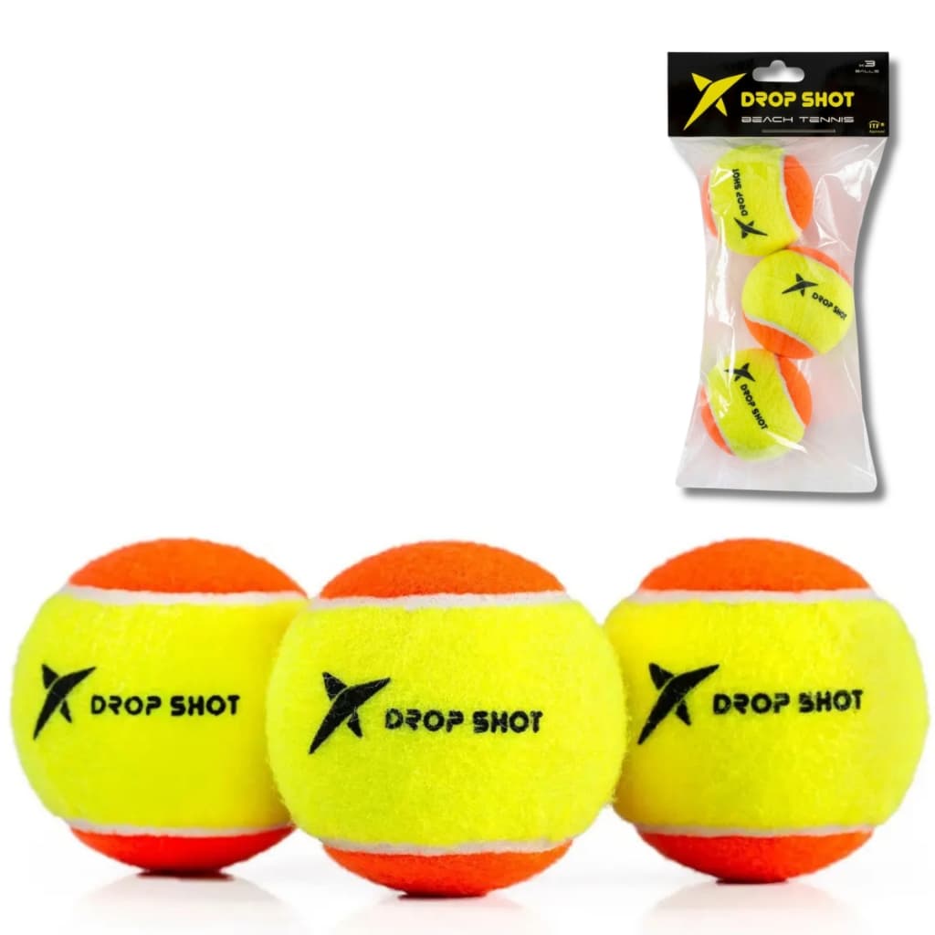 Bola De Beach Tennis Drop Shot Stage 2 - Pack C/ 3 Unidades