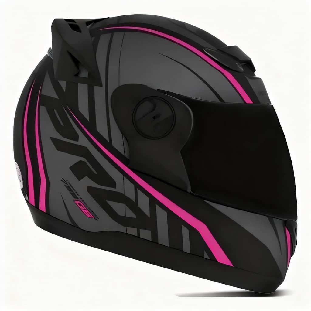 Pro Tork 788 Evolution G6 Capacete Modelo Fechado Cores Rosa ou Vermelho Acompanha Viseira Fumê Masculino e Feminino