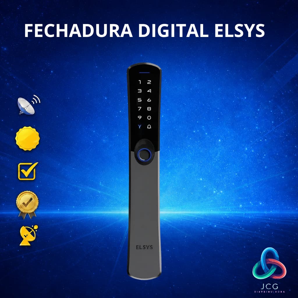 Fechadura Digital Elsys Samba Embutir Rolete Wi-fi Ip55 Externa Tuya Smartlife Biométrica De6100i