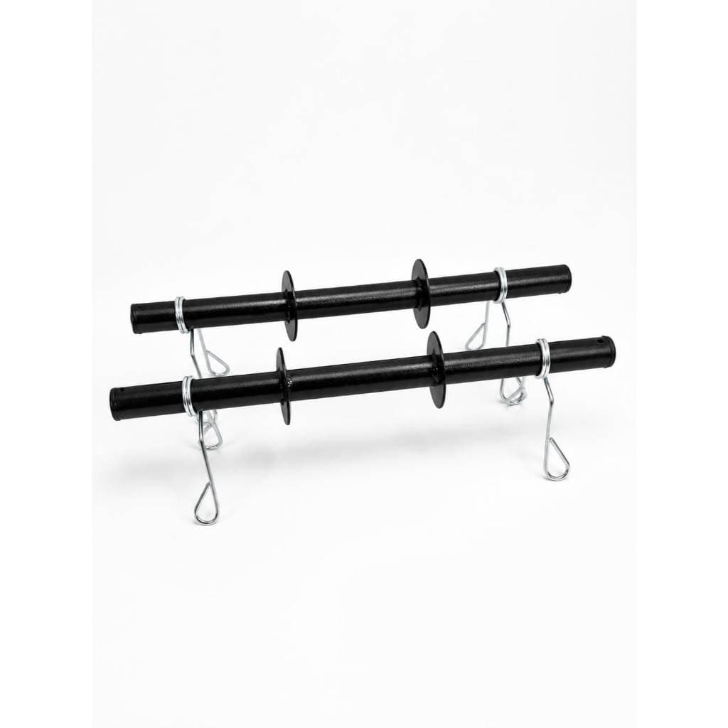 Kit com 2 Barras + 4 Presilhas | Suporta até 50 kg | Aço Galvanizado