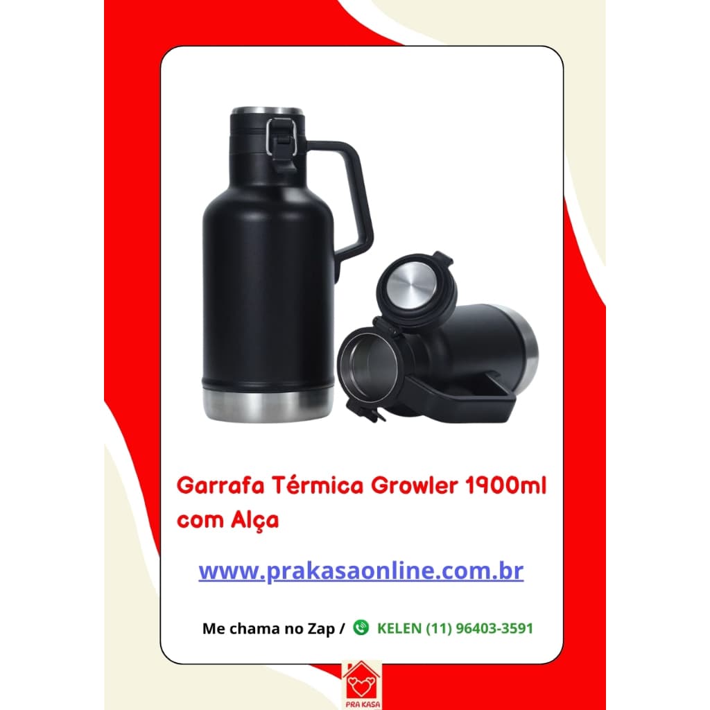 Garrafa Térmica Growler 1900ml com Alça