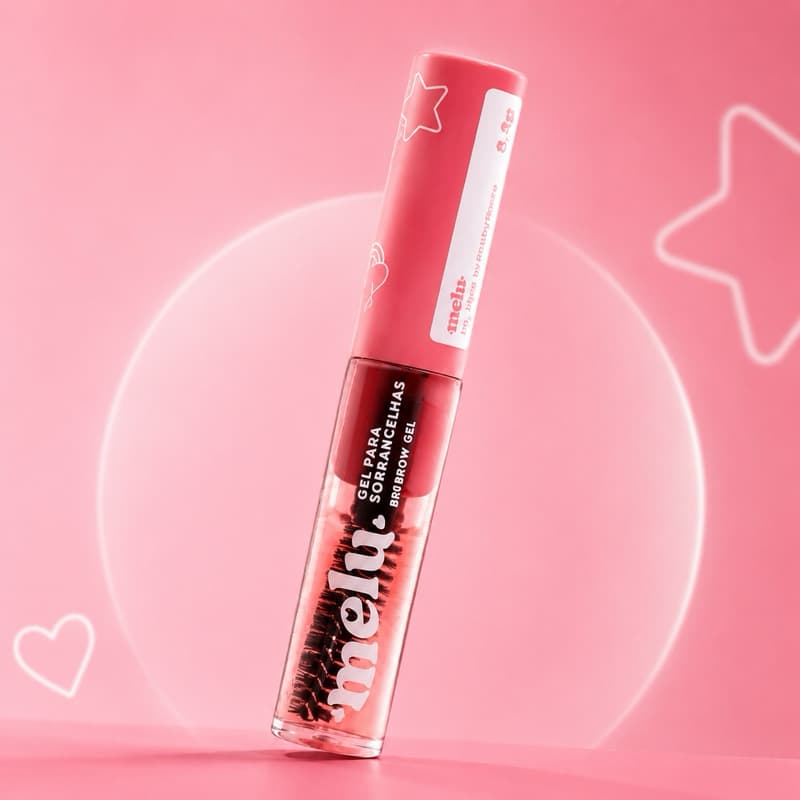 Gel para Sobrancelhas Melu Ruby Rose Incolor Fixação Forte Longa Duração Efeito Natural