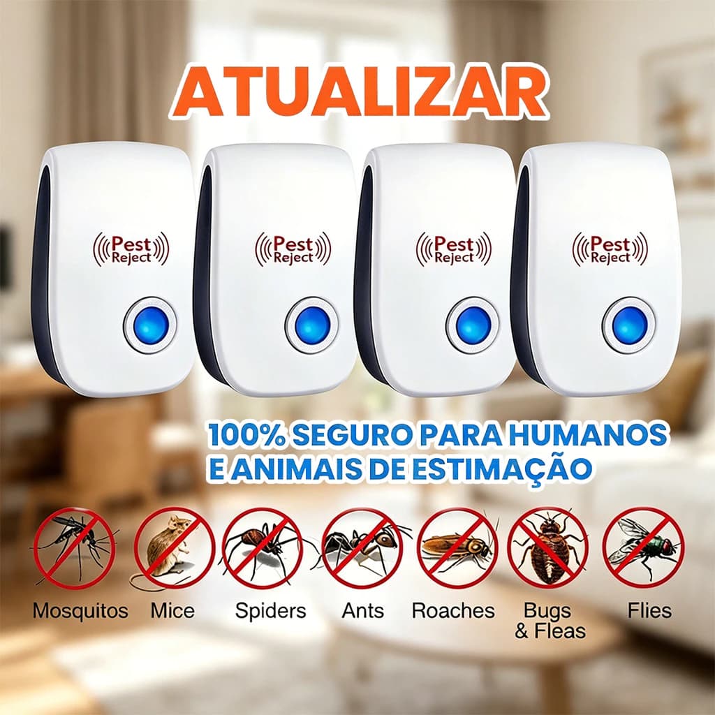 Ultrasonic Electronic Repeller Flies Mosquitoes Cockroaches Bats Repels and Scares Rats bivolt