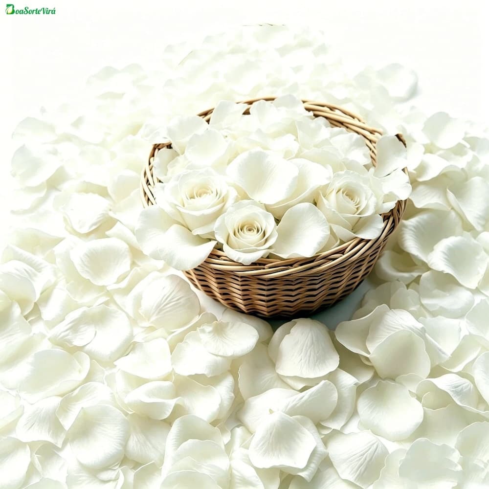 2000 Petalas De Rosas Artificiais Brancas Para Decoração Casamento Ar Livre Festas