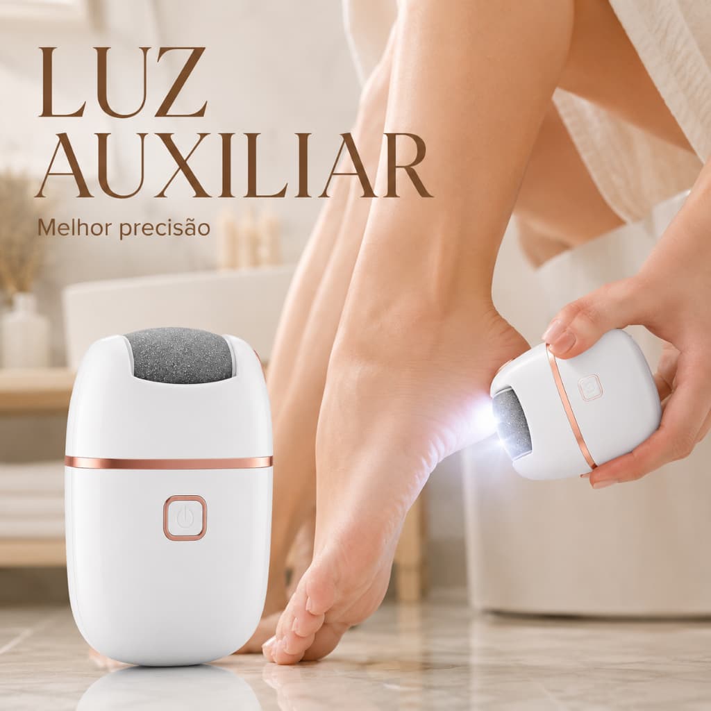 Lixador de Pé Elétrico Portátil para Pedicure - Removedor de Calos e Esfoliador Recarregável USB, Motor Elétrico para Li