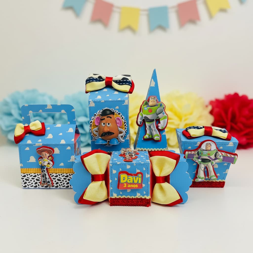 Kit Festa Pegue e Monte - Lembrancinhas Personalizadas Toy Story - Aniversário - Caixa Milk Personalizada