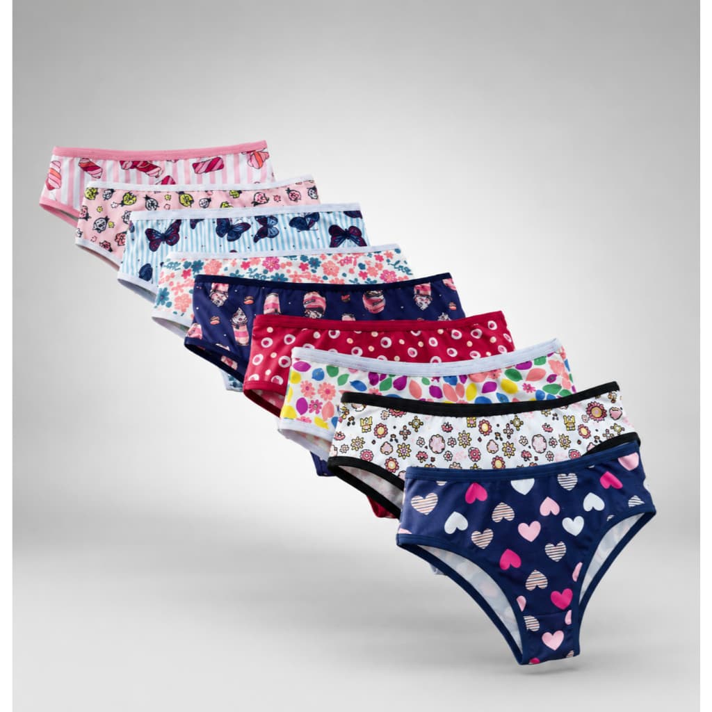 Kit Exclusivo10 Calcinhas Infantil Bebê Conforto Para Meninas Lisas e Estampadas