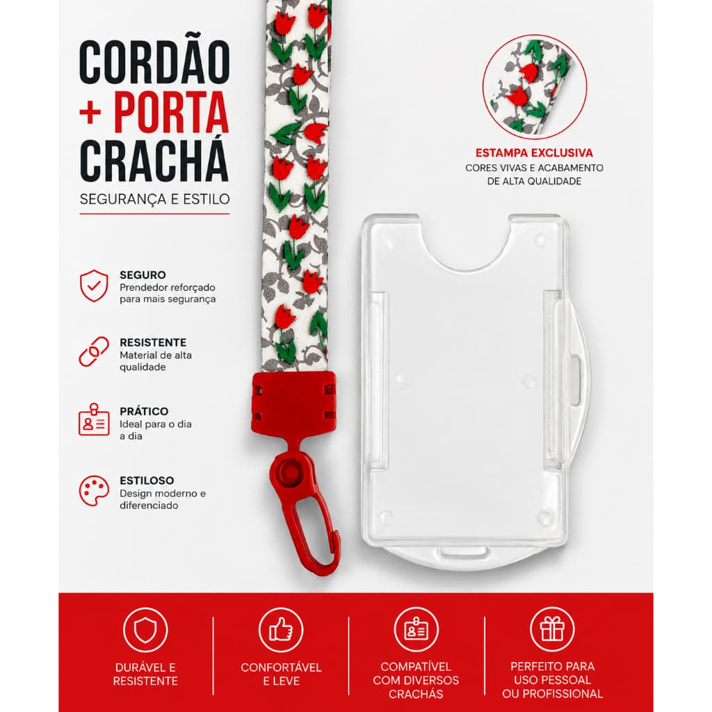 Cordao MACIO De Identificação Mal de Parkinson Mais Crachá