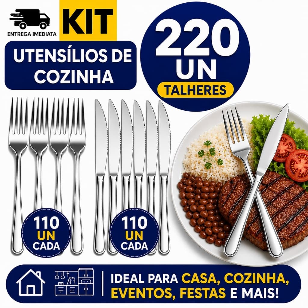 Talheres Cozinha Faqueiro Completo Prateado Aço Inox Restaurante Buffet Garfo Faca  Profissionais Hotel Resistente