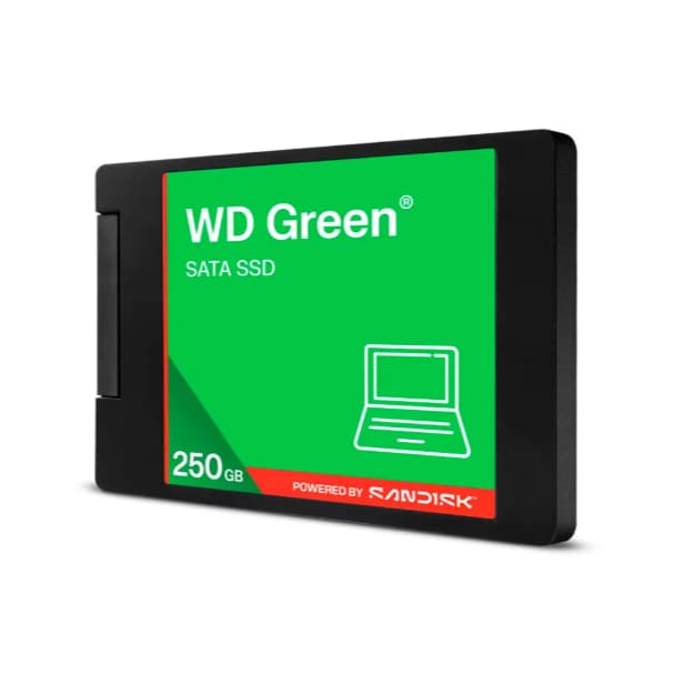 SSD SATA WD 250GB Green, 2.5" Leitura: 545MB/s