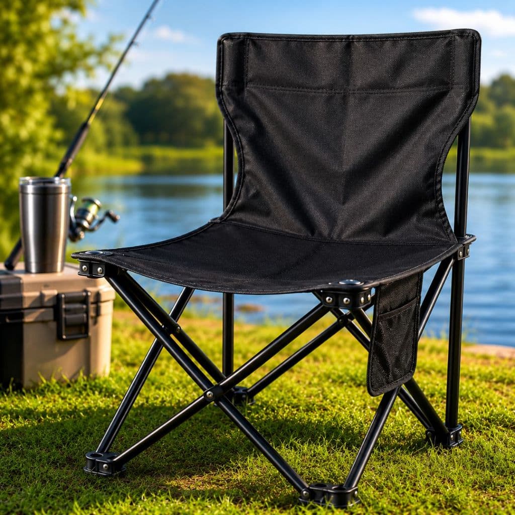 Cadeira de Camping Acampar Pesca Dobrável e Portátil com Bolso