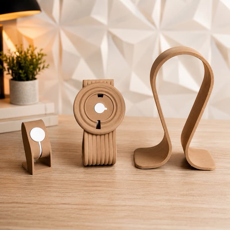 Kit Organizador Premium para Mesa, Celular, Smartwatch e Headset Suporte Celular Relógio Fone de Ouvido