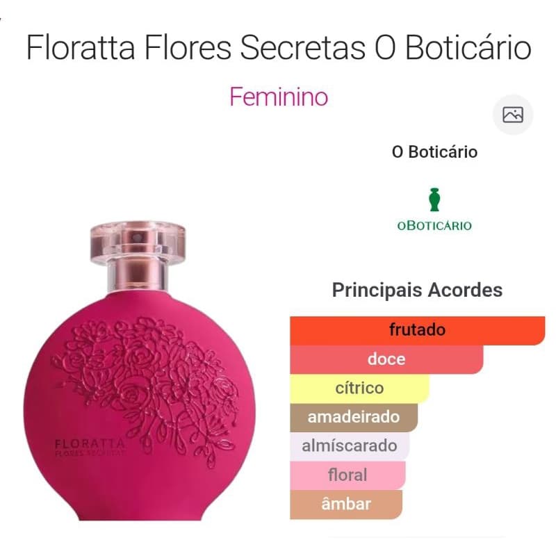 Floratta Flores Secretas Desodorante Colônia 75ml(Vence:11/26).