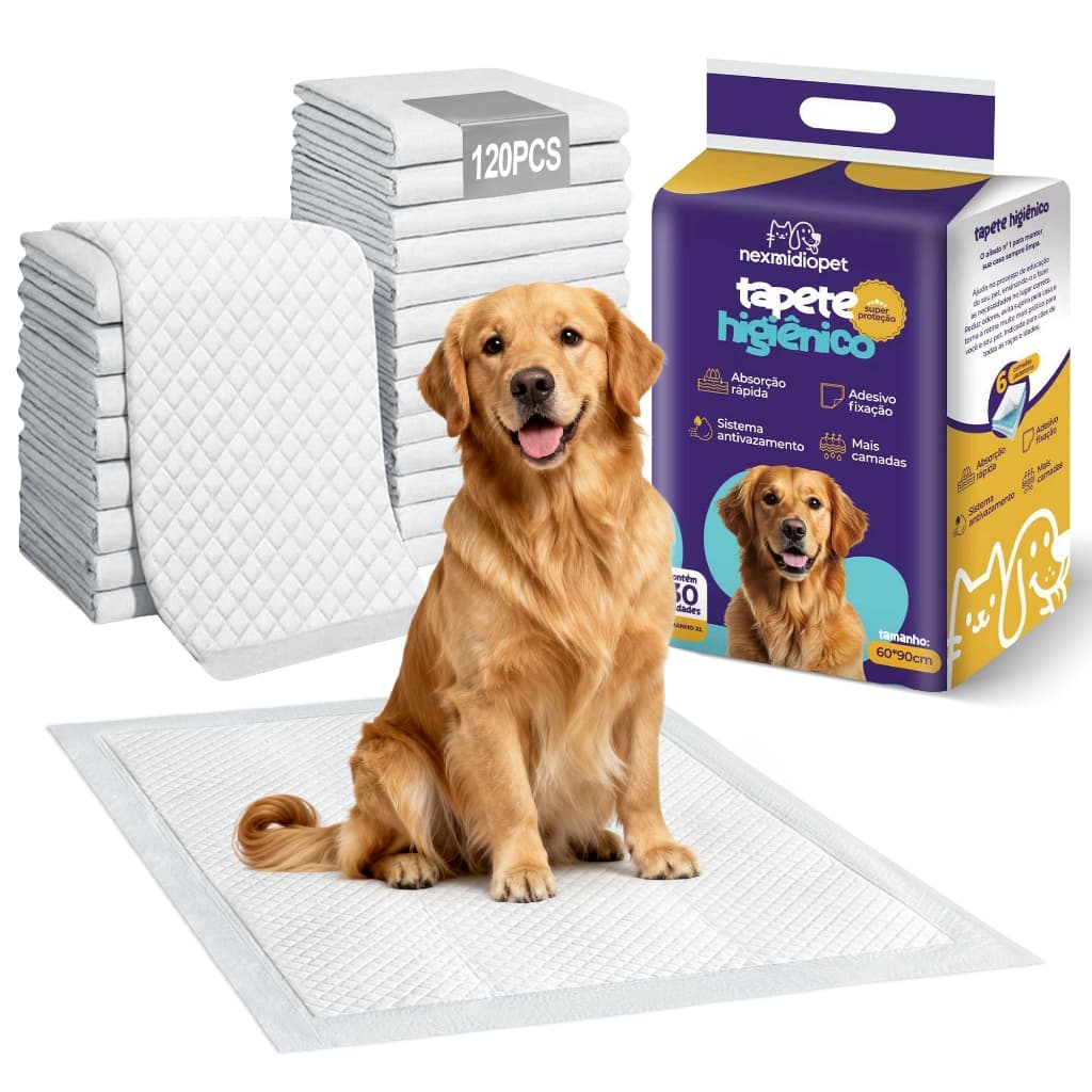 Tapete Higiênico Para Cachorro Kit Para Cães Filhotes E Adultos Uso Diário