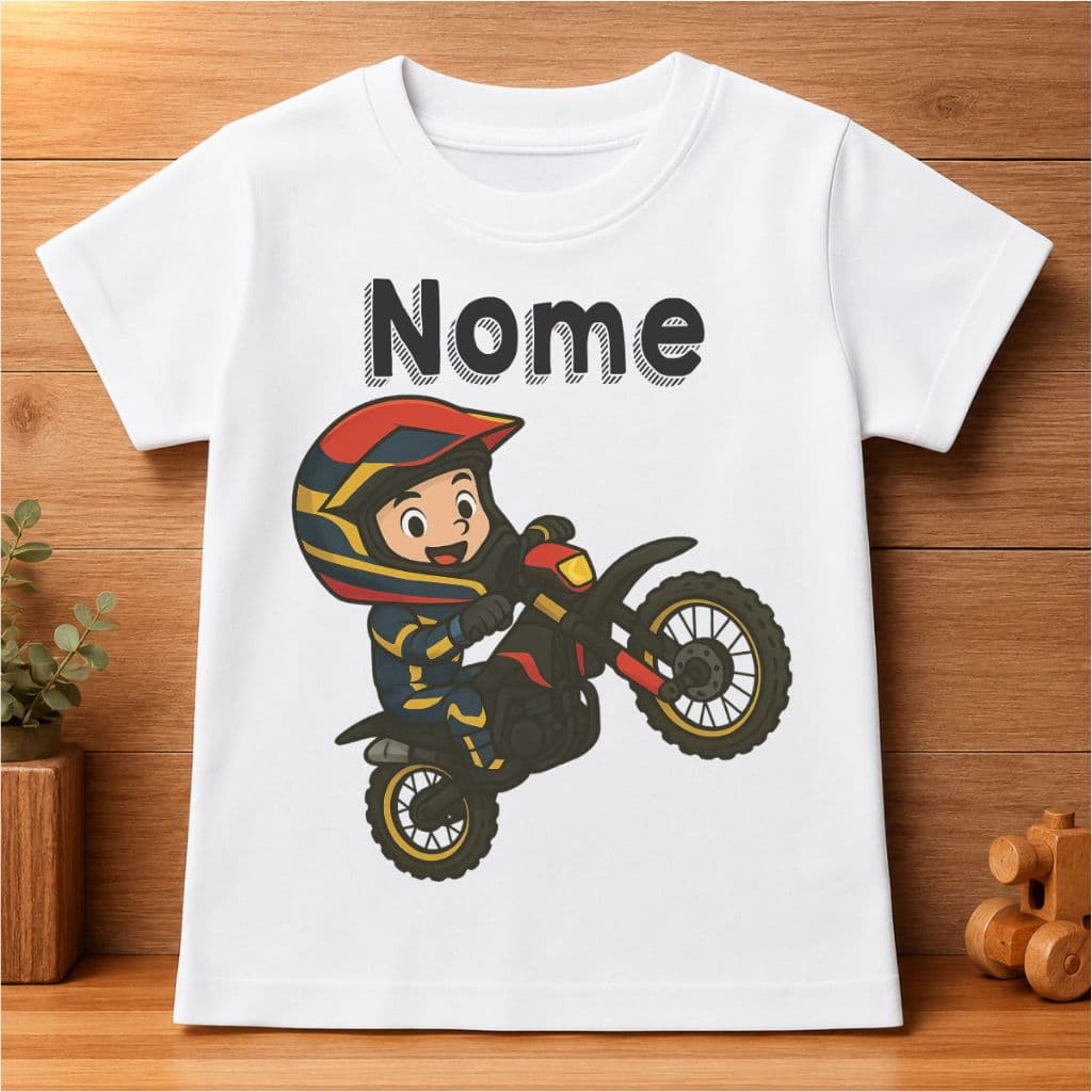 Camisa Personalizada Moto Motocross Infantil - Informar Nome