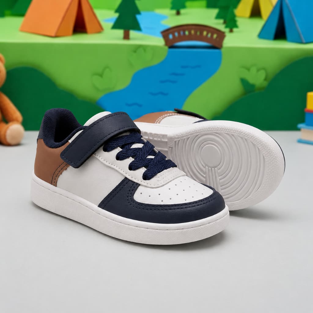 Tênis Infantil com velcro conforto macio sola emborrachada pronto para brincar