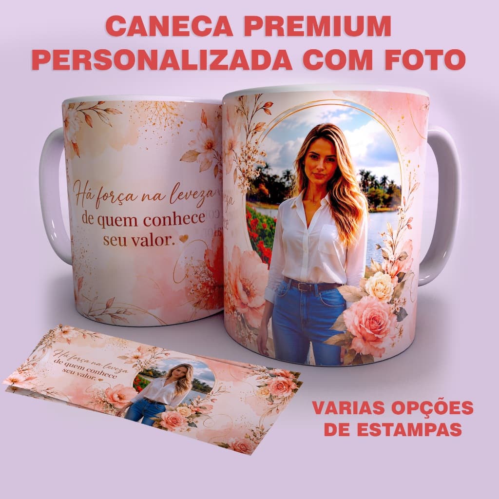 Caneca Personalizada 325ml de Alta Qualidade | Porcelana com Foto Nome Presente Criativo Aniversário