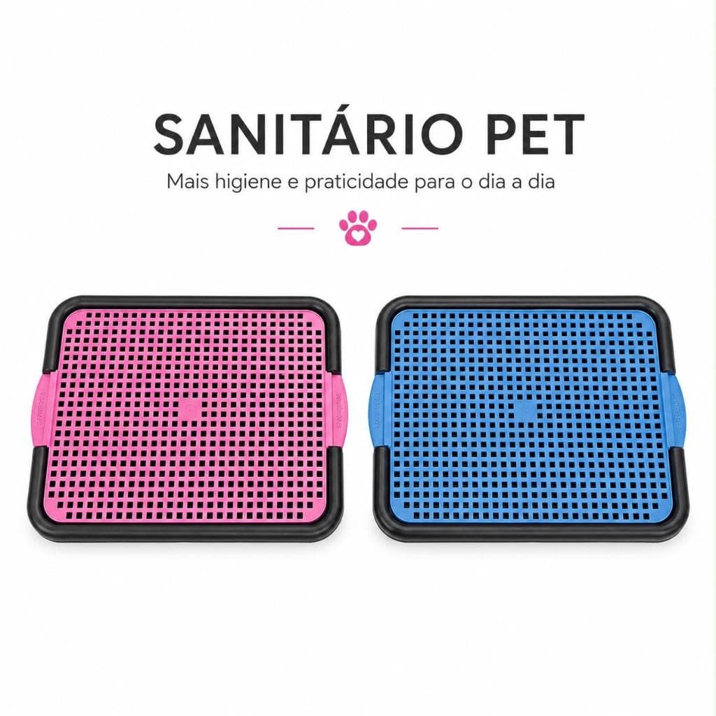 Sanitário Pet para Cães Tapete Higiênico Reutilizável com Grade Anti Odor Fácil Limpeza Resistente SANIDOG