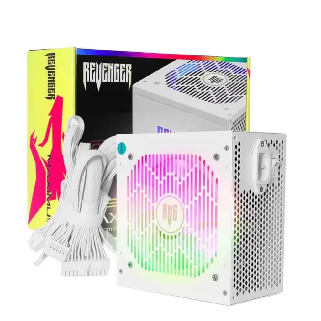Fonte PC Gamer 650W/750W RGB 80+ Bronze Bivolt - ATX Silenciosa & Estável