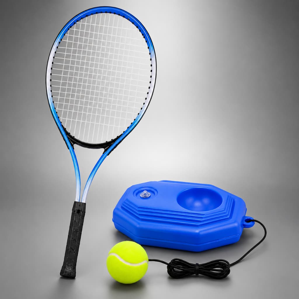 Kit Raquete de Tênis Infantil Adulto com Base de Treino e Bola Elástica 52cm