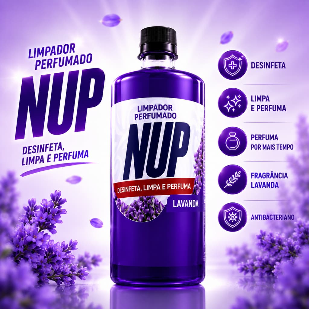 Limpador Perfumado Concentrado NUP Lavanda 1L Rende Ate 50L Casa Cheirosa