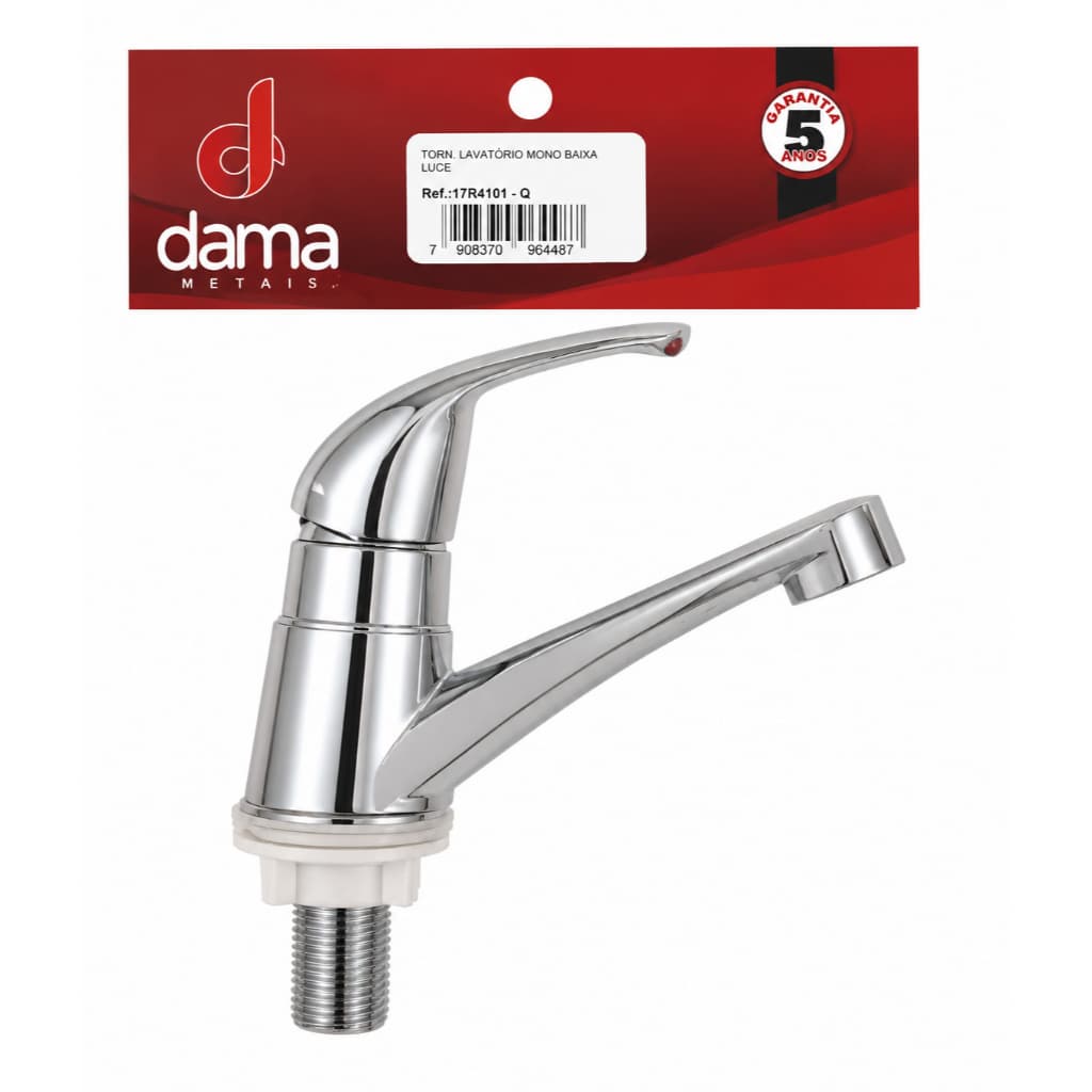 Torneira Para Lavatório Pia De Banheiro Lavabo Mono Up Cromada 1/4 de Volta ABS