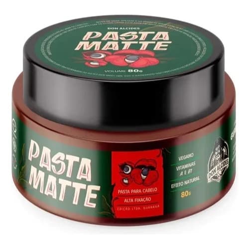 Pomada Matte Don Alcides Matte Guaraná Original Modeladora Efeito Seco, Fixação e Textura