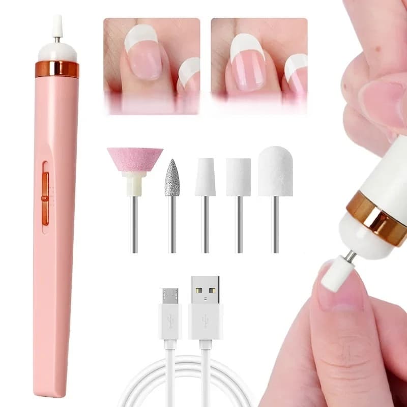 Lixadeira Elétrica Unhas Sem Fio Portátil com luz portátil mini elétrica manicure arte caneta voltikk