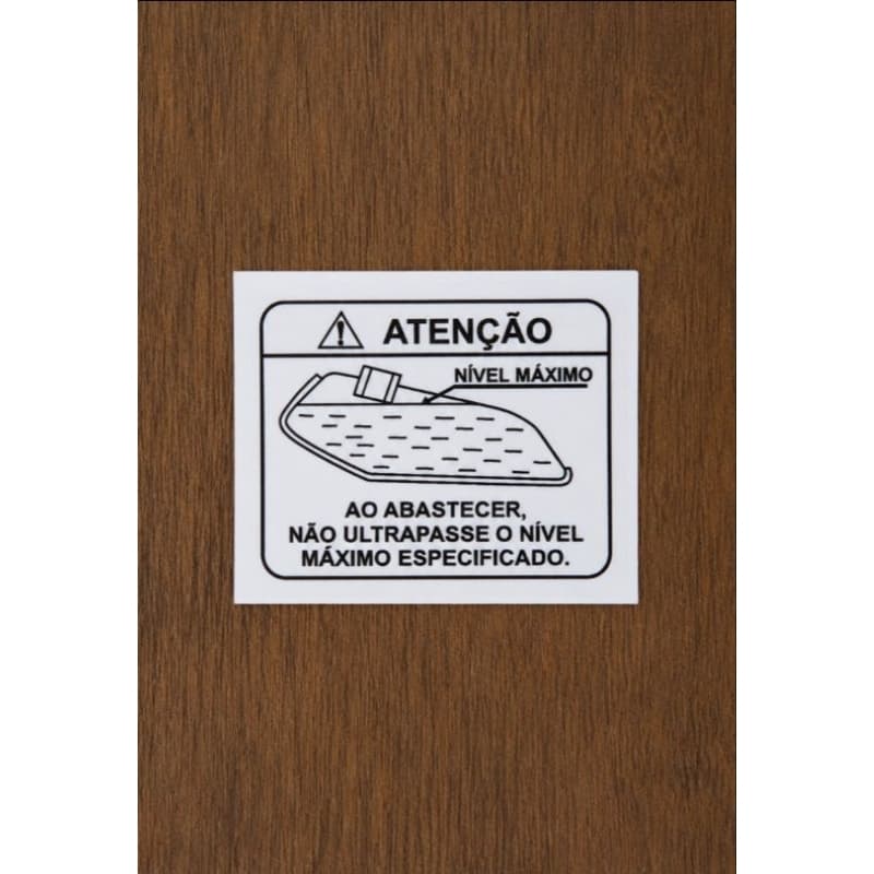 adesivo advertência transparente para tanque