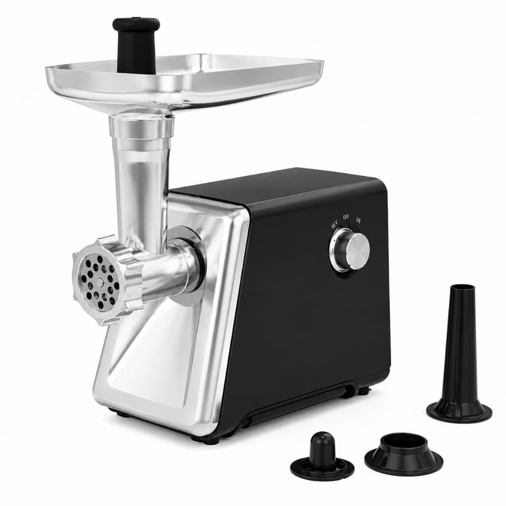 Moedor de Carne Elétrico 2000W 110/220V Com Funil Para Linguiça