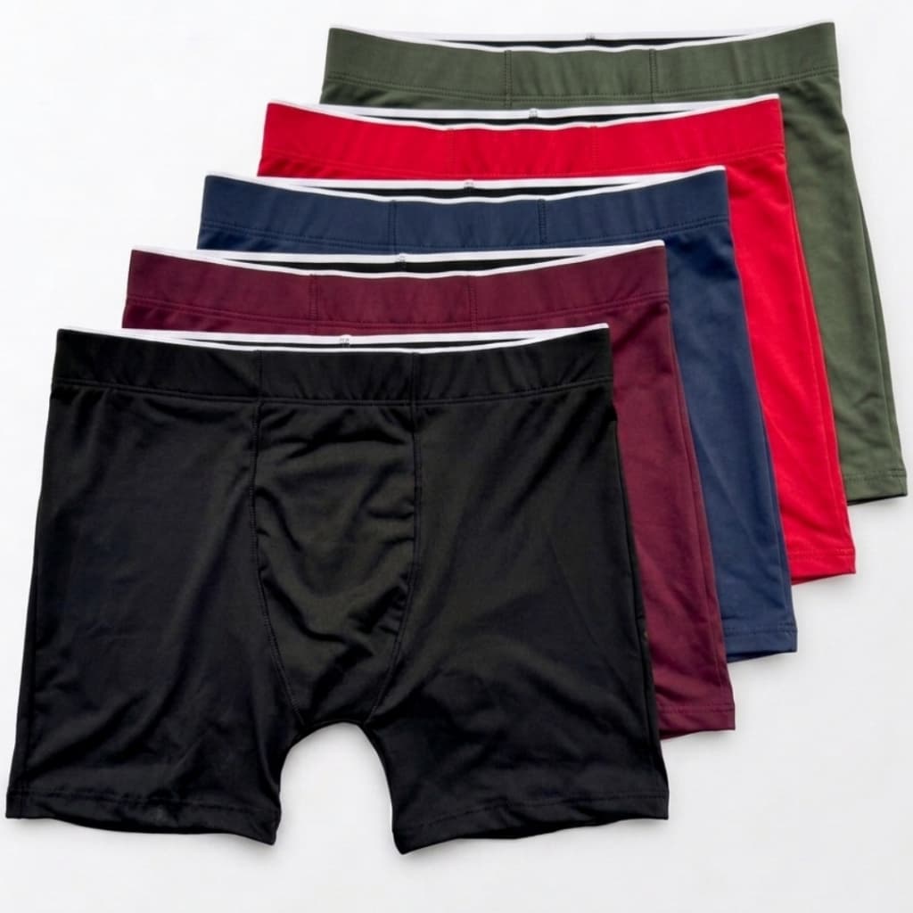 Kit 5 Cuecas Box Masculina conforto forro 100% algodão  Elástico cuecas juvenil  adolescente boxer