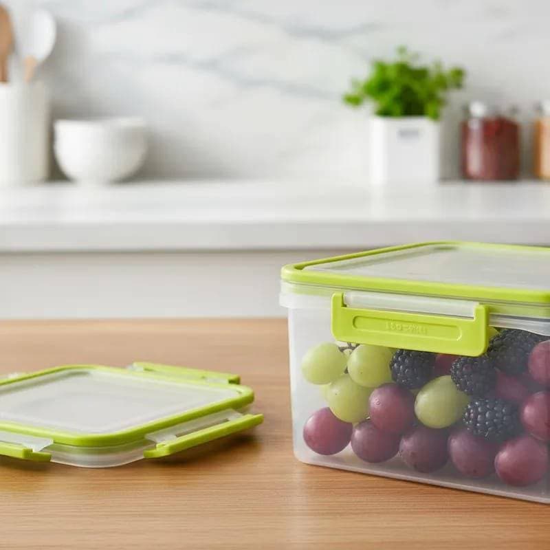 Conjunto 5 Potes com Tampa e Cesto Interno Organizadores Multiuso para Cozinha e Geladeira