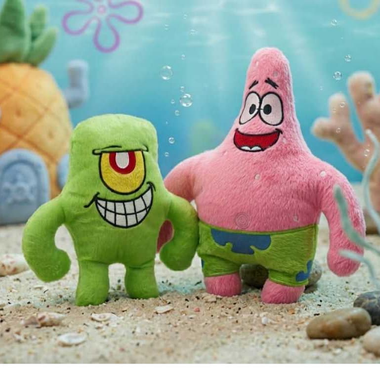 Pelúcia Bob Esponja Patrick Estrela Plankton Brinquedos Infantil Para Decoração Quarto
