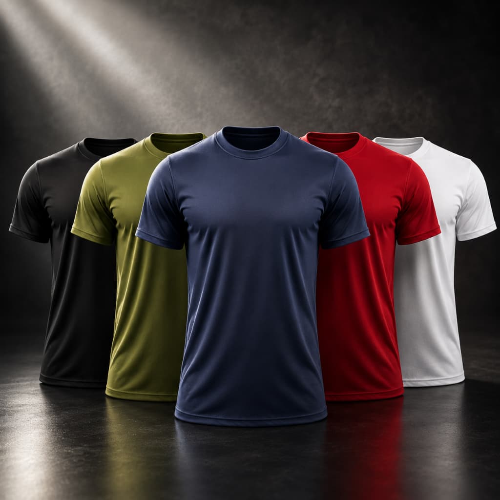 Kit 5 Camisetas Academia Masculina Dry Fit Anti Suor E Uv+ Caminhada e Conforto