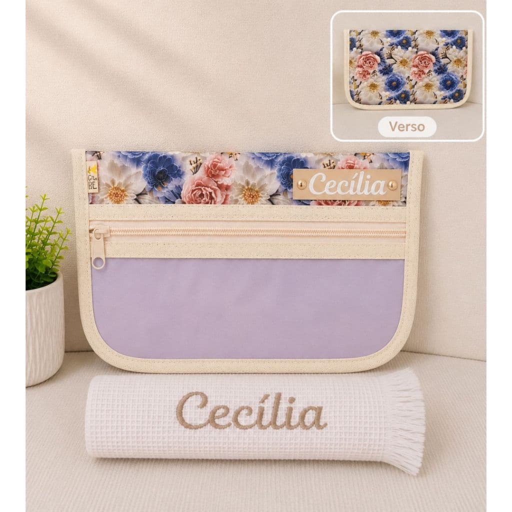 Porta escova de dente- higiene dental- personalizada- grátis toalha bordada