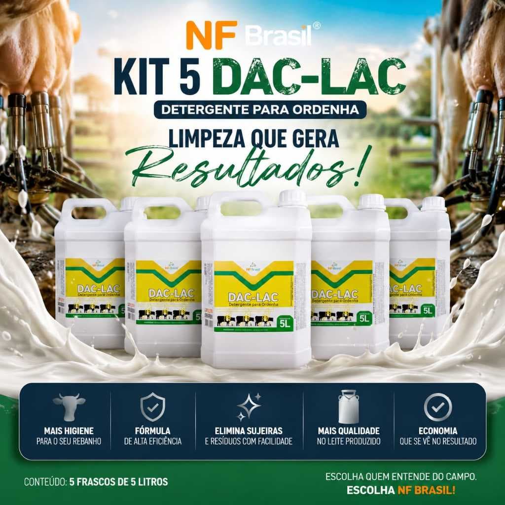 Kit 5 Detergente Alcalino Clorado Desincrustante 5l Ordenha