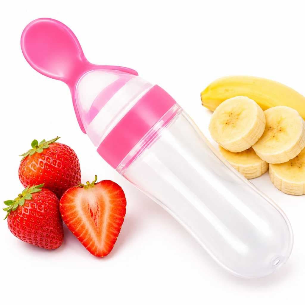 Colher Dosadora para Papinha Bebê em Silicone Macio Art Baby