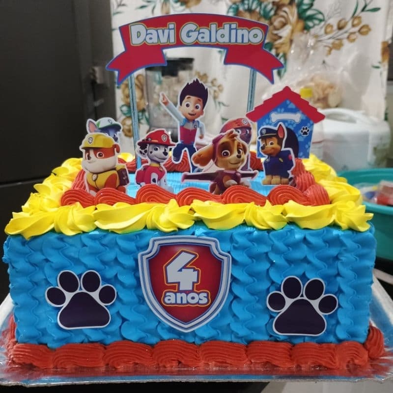 Topo de Bolo Patrulha Canina + Brinde!
