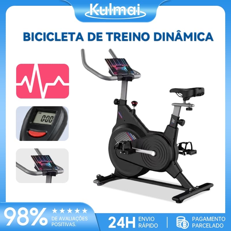 kulmai Bicicleta Ergométrica Compacta e Silenciosa - Bike Spinning para Apartamento, 150kg