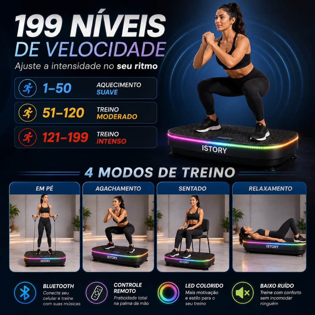 SMART Vibrating Platform Slimming / Remote Control High Power 200 W Support up to 120 kilos