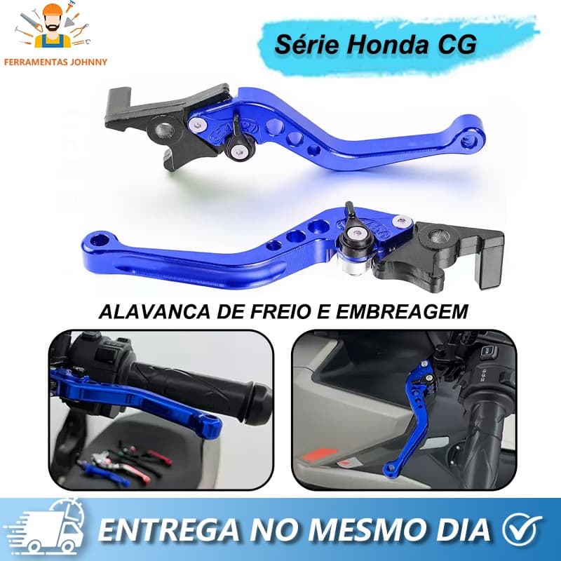 Manete Esportivo CG TITAN 125 150 160 / START FAN 125 150 160 C/ Regulagem Freio Lona Par Diversas Cores