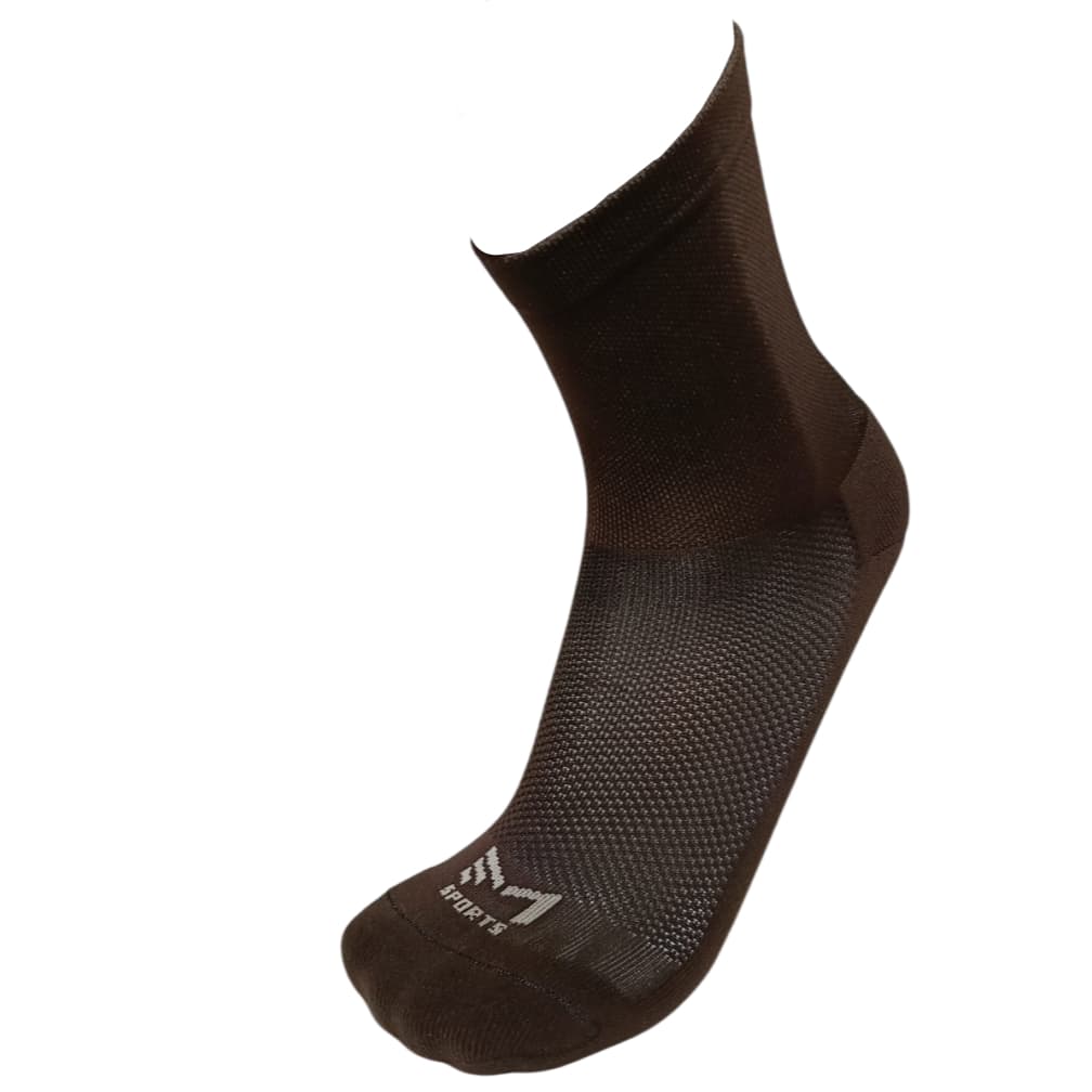 Meia de Ciclismo Cano Médio Curto BK Marrom