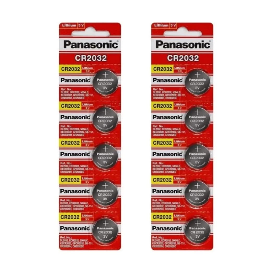 Pilhas Baterias Botão Cr2032 Panasonic Lithium 3v