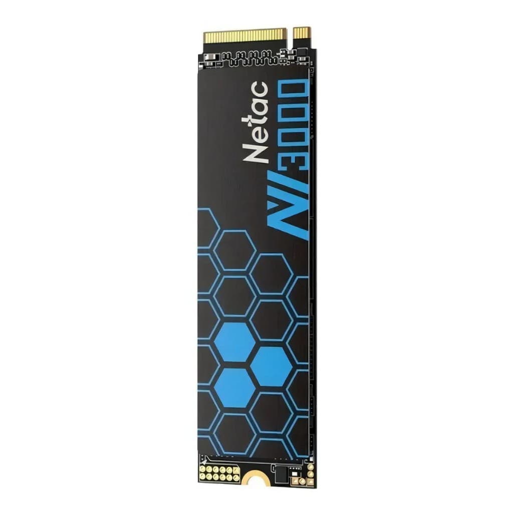 Hd Ssd M2 Nvme 2280 Netac Nv3000 1 Tera 1 Tb Pci-e Gen3.0 x4 Cor Preto Com Azul