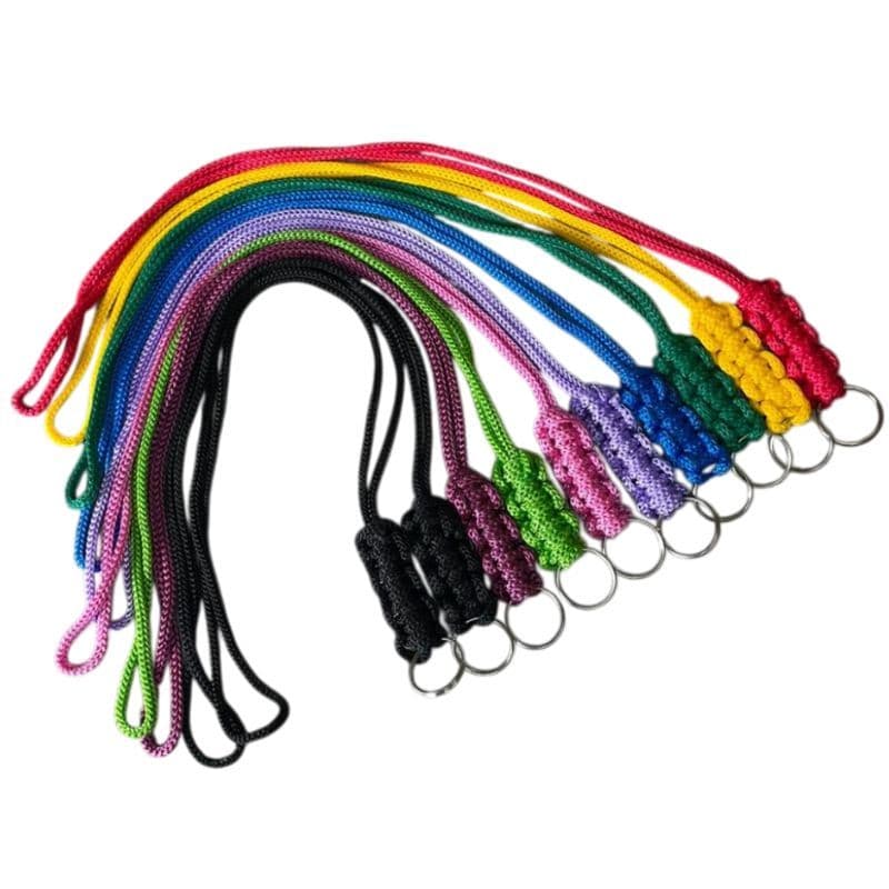 Kit 10 Chaveiros Cordões Trançados Coloridos – Acessório Premium para Moto e Carro