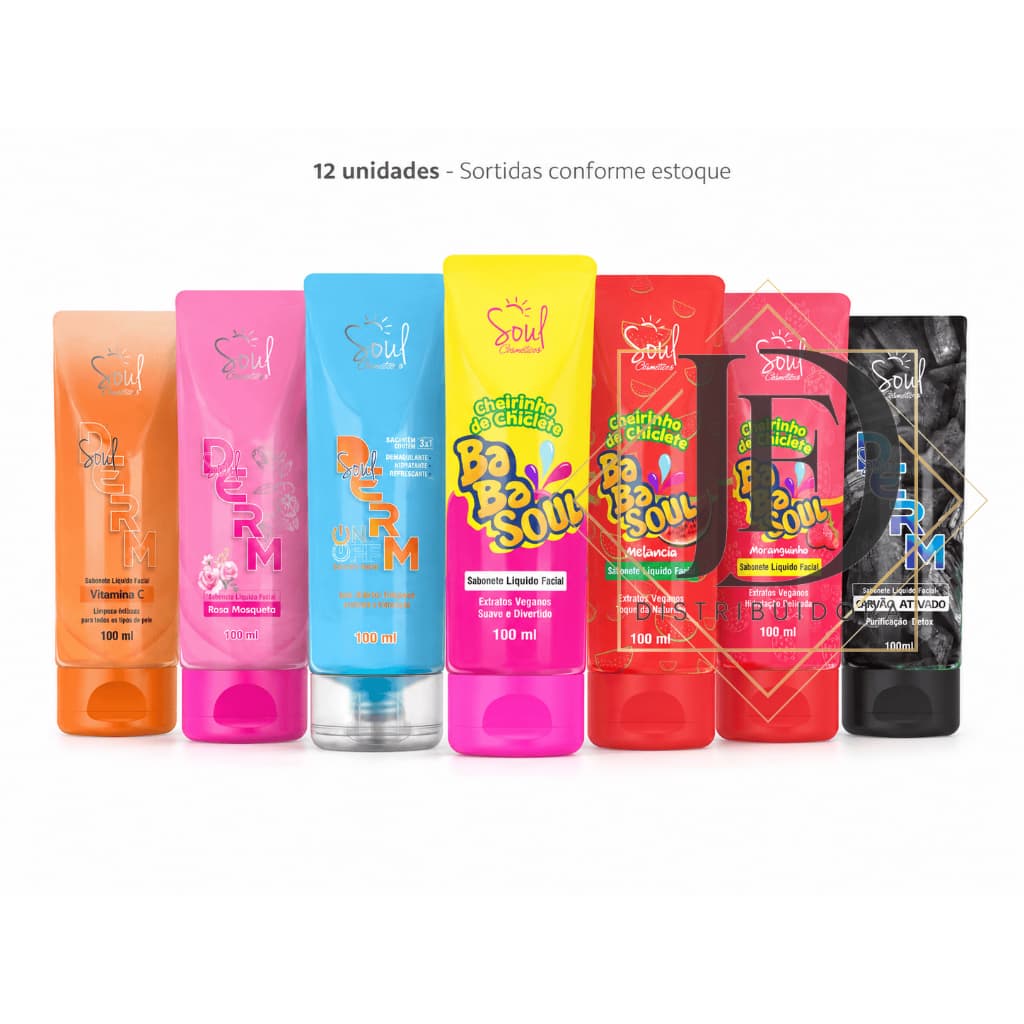 Kit 12 Unidades Sabonete Facial Babasoul 100ml Soul Cosméticos