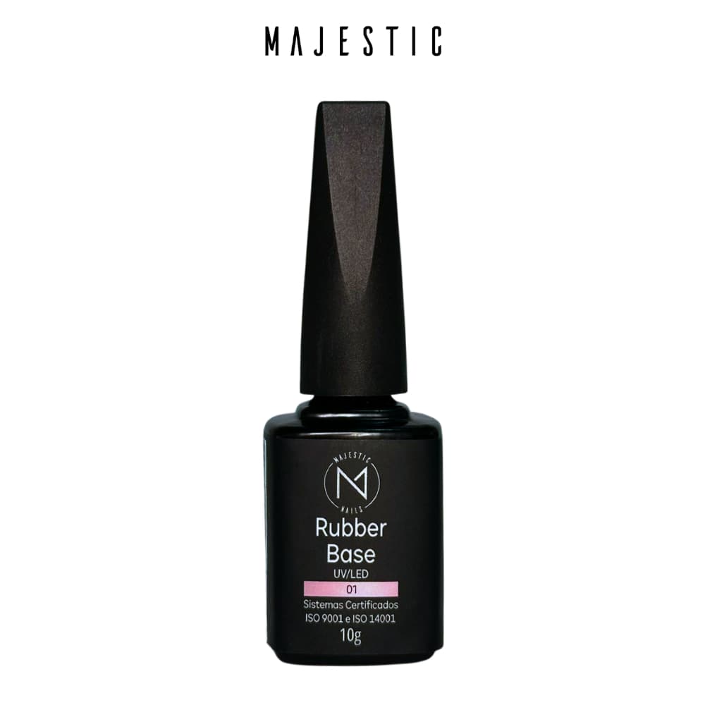RUBBER BASE (18 cores Gel base construção) 10g Alongamento Majestic Nails