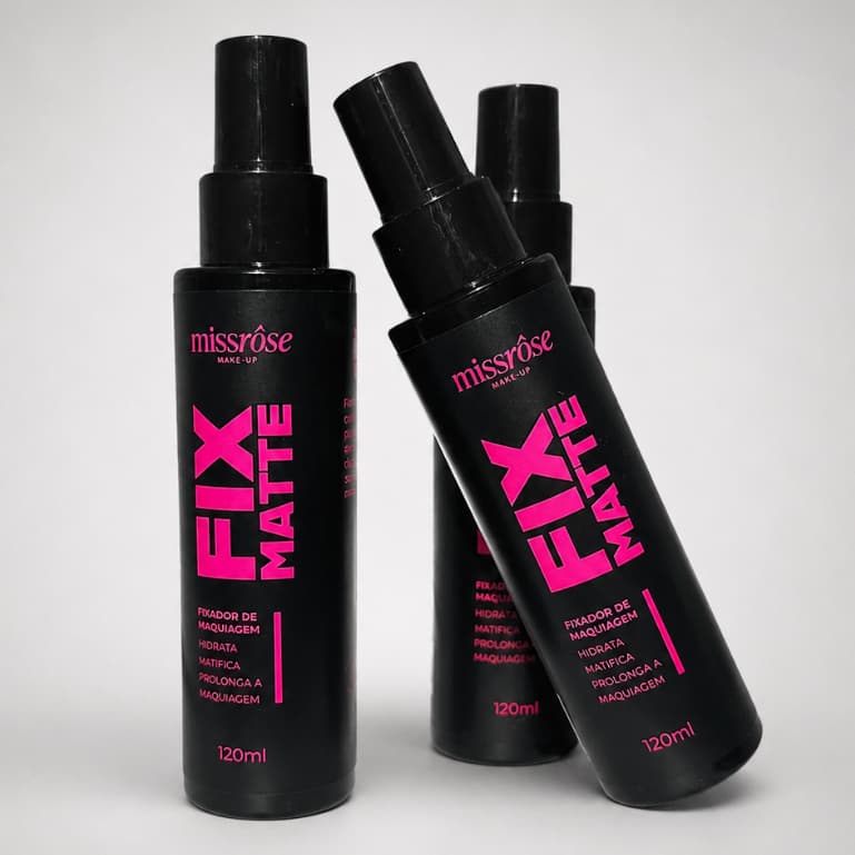 Fixador de Maquiagem Miss Rosê Fix Matte Hidratante Matificante